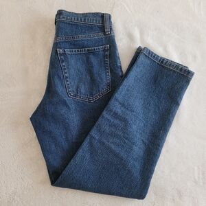 Banana Republic High Rise Straight Jeans Denim Dark Wash Size 25 Petite